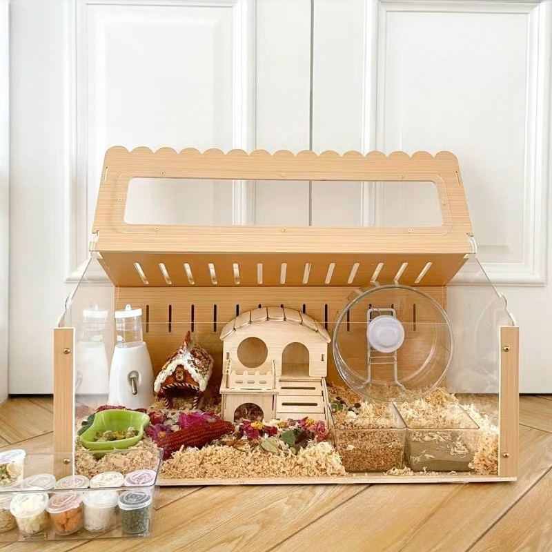 Insect Hotel Wood - Wood Hamster Feeding Box Rutin Chicken