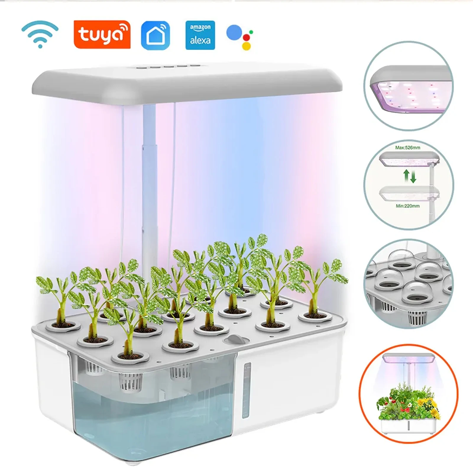 Tuya WiFi Plant Hydroponics Sy - огляд і ціна Smart Garden Click And Grow