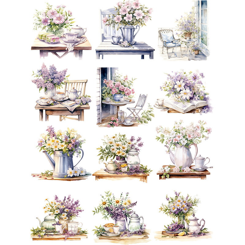 12Pcs/Pack Garden Afternoon Te - огляд і ціна Garden Journal Planner