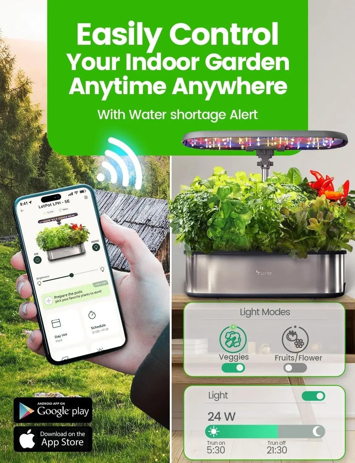LETPOT LPH-SE Hydroponics Grow - огляд і ціна Smart Garden System