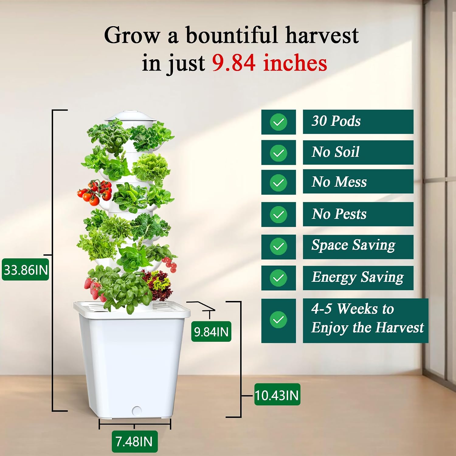 Hydroponics Growing System 30P - огляд і ціна Indoor Herb Garden Kit