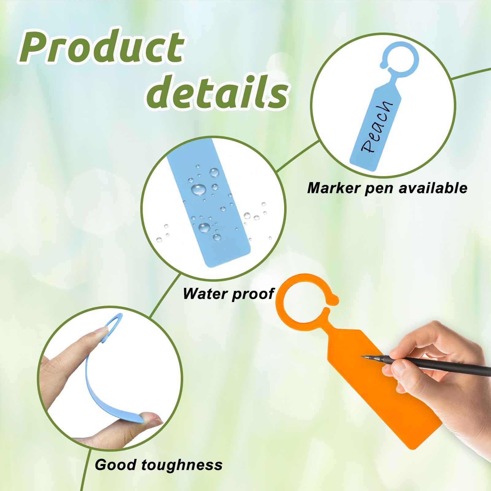 100PCS 10.7x2.3CM Plastic Gard - огляд і ціна Garden Journal Planner