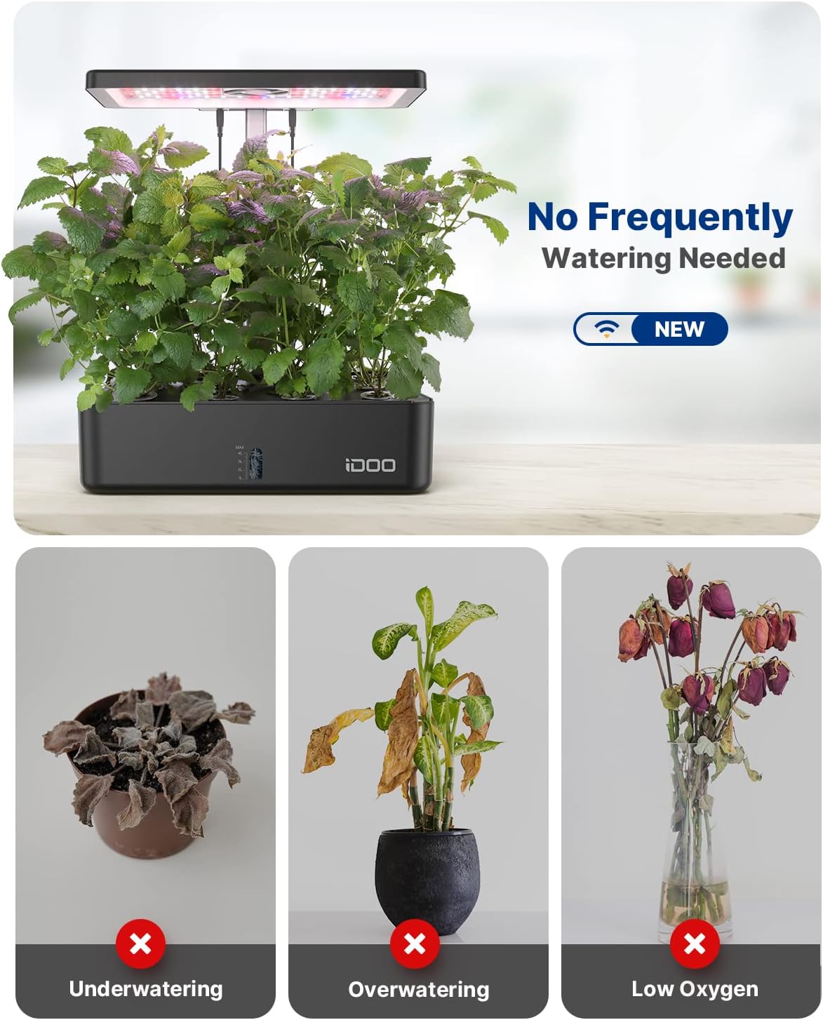 12 Pods WiFi Hydroponics Growi - огляд і ціна Indoor Herb Garden Kit