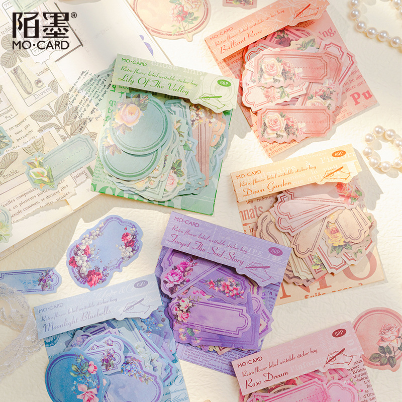 60pcs Kawaii Stationery Sticke - огляд і ціна Garden Journal Planner