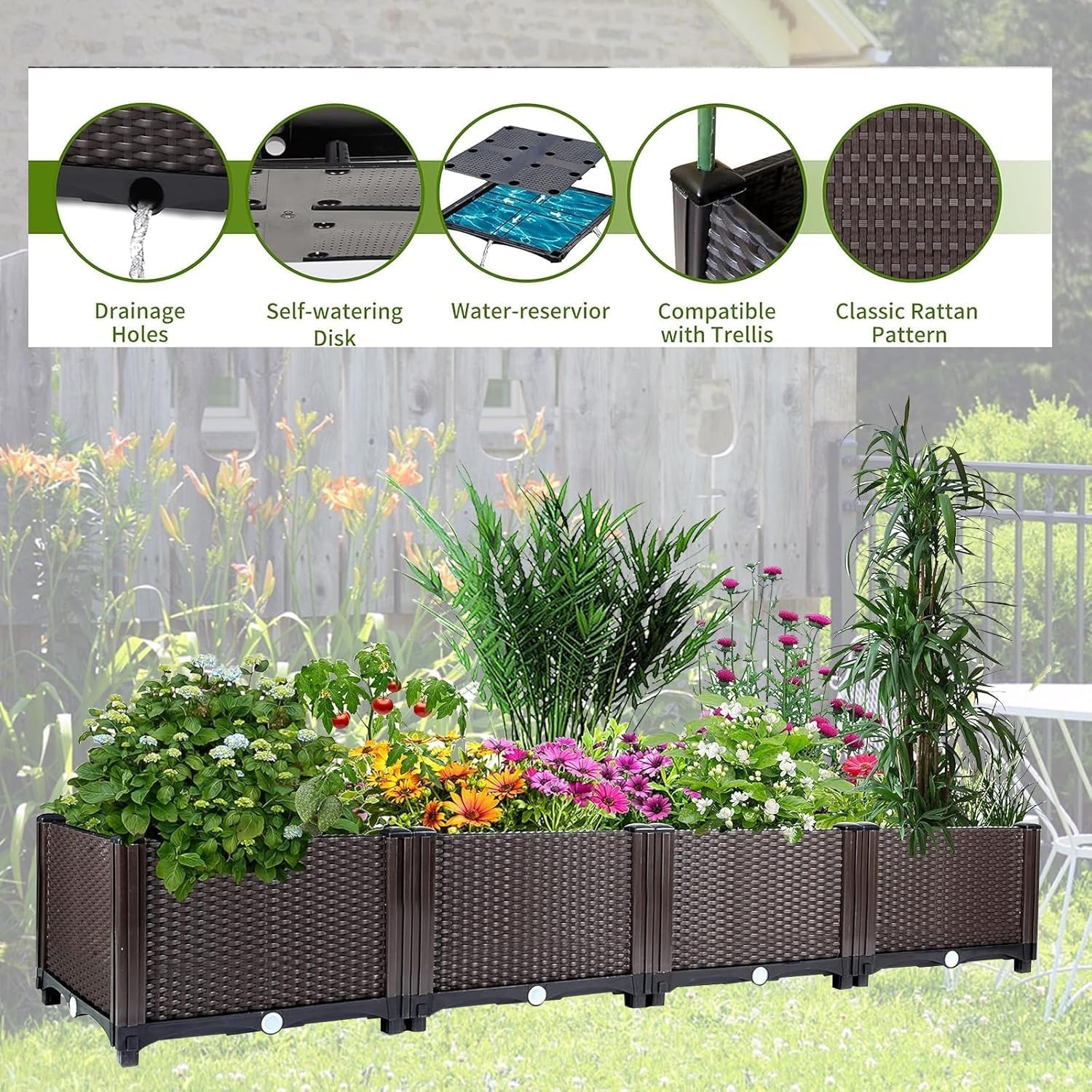 Self-Watering Raised Garden Be - огляд і ціна Indoor Herb Garden Kit
