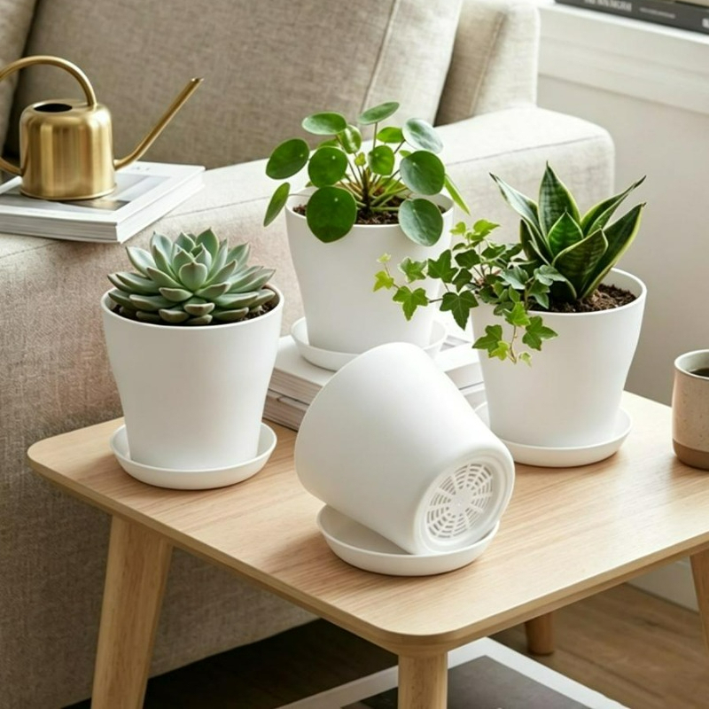 Plant Pot Set with Drainage Ho - огляд і ціна Indoor Herb Garden Kit